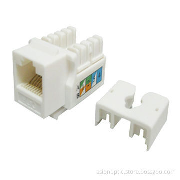 UTP Keystone Jack, 110 Type Cat5e or Cat6, White Color
